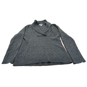 Geneva Womens 100% Cashmere Gray Sweater Pullover Size S‎